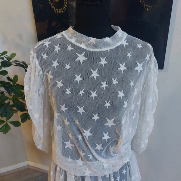 The Curve by Judani Beautiful Mesh lightweight Blouse Plus Size 3X - Picture 2 of 11